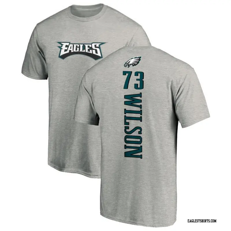 Men's Philadelphia Eagles ＃73 Marvin Wilson Ash Backer T-Shirt