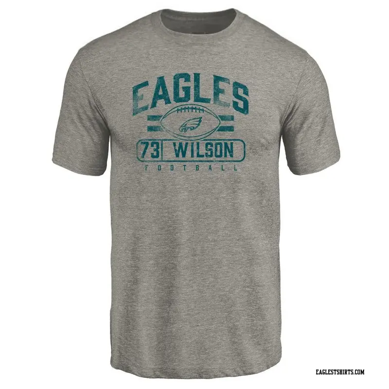 Men's Philadelphia Eagles ＃73 Marvin Wilson Gray Flanker T-Shirt