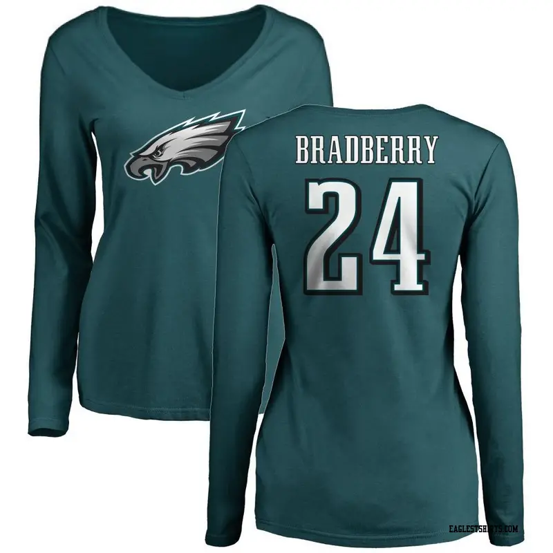 Reed Blankenship Philadelphia Eagles Men's Green Backer Long Sleeve T-Shirt  