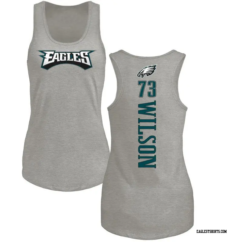 Women's Philadelphia Eagles ＃73 Marvin Wilson Ash Backer Tank Top